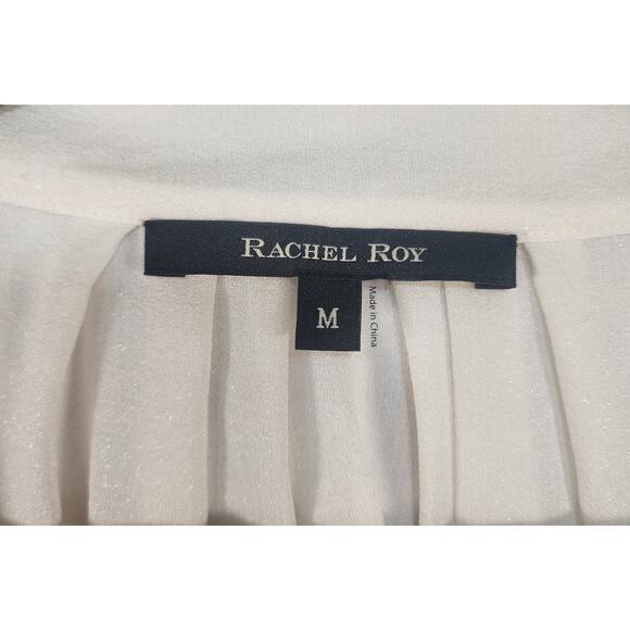 NWOT Rachel Roy Silk Flowy Blouse Long Sleeve - Picture 4 of 8